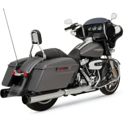 PartzBiz HD DS18011139 - Khrome Werks Chrome w/ Black Tips 4.5" HP Plus Slip Mufflers Harley M8 FLH 2017 | 202725