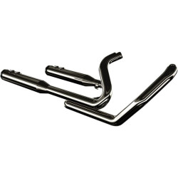 PartzBiz HD DS18001968 - Khrome Werks Eclipse 2 Into 2 Full System Exhaust Stepped Header w/ Crossover  | 201830