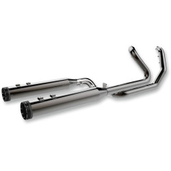 PartzBiz HD DS18002177 - Khrome Werks Eclipse 2 Step Crossover Headers 4.5" Tracer Slip on Harley FLH M8 | 201810A