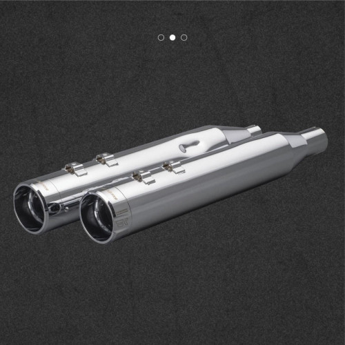 PartzBiz HD: 4413730-Khrome Werks HP-Plus Chrome 4.5" Exhaust Mufflers for Harley Twin Cam FLH 95-16 | 202975 PartzBiz HD: 4413730-Khrome Werks HP-Plus Chrome 4.5" Exhaust Mufflers for Harley Twin Cam FLH 95-16 | 202975