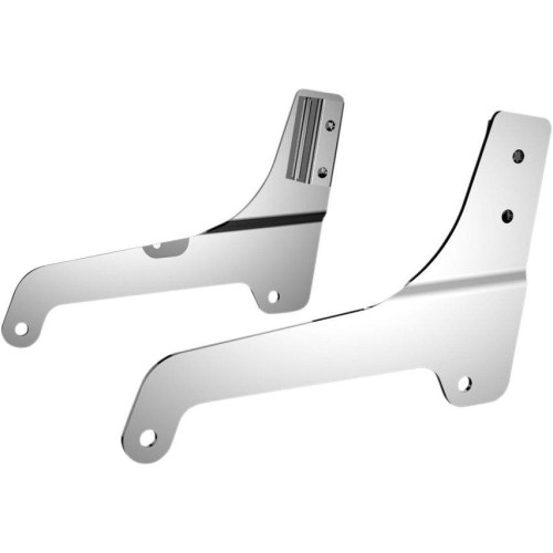 PartzBiz HD: 4413735-Khrome Werks KW264190 Chrome Sissy Bar Side Mounting Plates Harley FXBB 18-Up best new upgrade replacement chopper bobber motorcycle softail street bob