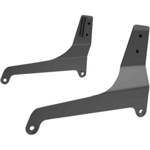 PartzBiz HD: 4413697-Khrome Werks KW264870 Black Sissy Bar Side Mounting Plates Harley FLFB 18-Up best new upgrade replacement chopper bobber motorcycle softail fat boy
