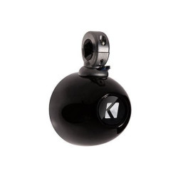 PartzBiz HD DS44050599 - Kicker 40KMMTES 4 ” โครงลำโพงเปล่าทรงกลม - แคลมป์บนแฮนด์รถ Harley Davidson แถบยึดท่อ ลำโพงวิทยุ ระบบเสียงสเตอริโออัพเกรด 4 นิ้วรถจักรยานยนต์ utv เรือ atv กันน้ำกลางแจ้ง
