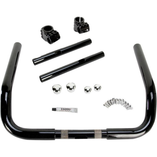 PartzBiz HD: 4413583-Klock Werks Black / Black 14" Klip Hanger Handlebars Ape Hangers 08-18 FLH/X