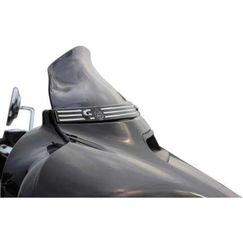 PartzBiz HD: 4413411-Klock Werks Super Low Dark Smoke Flare 4" Windshield for Harley FLH/T 14-23