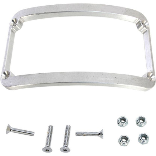 PartzBiz HD: 4413347-Klockwerks Raw License Plate Frame for Frenched Rear Fenders Softail & FLHT | KW05-01-0082-R PartzBiz HD: 4413347-Klockwerks Raw License Plate Frame for Frenched Rear Fenders Softail & FLHT | KW05-01-0082-R