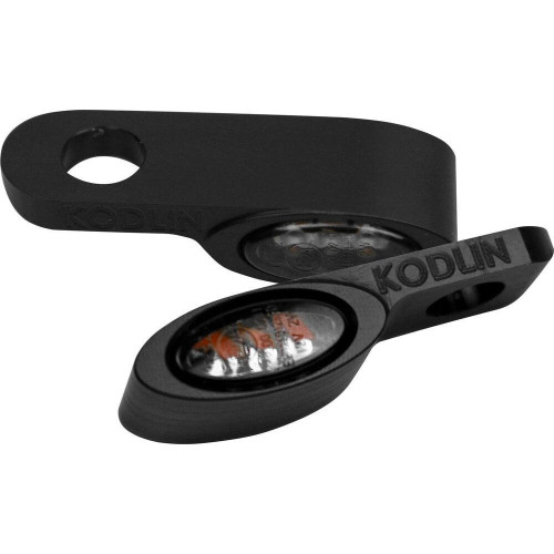 PartzBiz HD: 4413355-Kodlin Black Elypse Amber LED Turn Signals Universal 12V Harley & Custom PartzBiz HD: 4413355-Kodlin Black Elypse Amber LED Turn Signals Universal 12V Harley & Custom