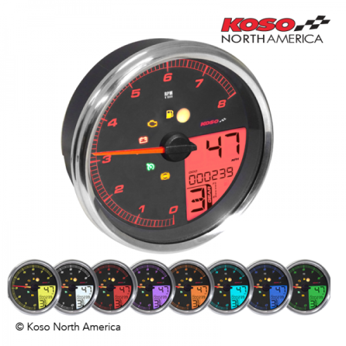 PartzBiz HD: 4413338-KOSO BA072000 HD-05 Chrome Speedometer / Tachometer 14-19 Harley Dyna Softail Road king motorcycle bike chopper upgrade custom accessories lights gauge speed rpm gas led 482390 PartzBiz HD: 4413338-KOSO BA072000 HD-05 Chrome Speedometer / Tachometer 14-19 Harley Dyna Softail Road king motorcycle bike chopper upgrade custom accessories lights gauge speed rpm gas led 482390