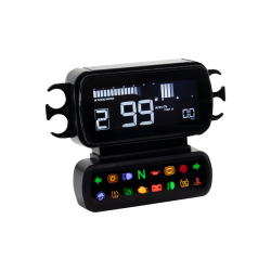 PartzBiz HD DS22100662 - Koso D2 มัลติฟังก์ชันมิเตอร์สำหรับ Harley 14-23 FLHT/FLHX/FLTR Models | บธ.080030
