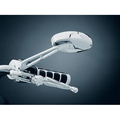 PartzBiz HD: 4413264-Kuryakyn 1437 Chrome Ellipse Handlebar Mirrors w/ Flat Glass Harley Metric PartzBiz HD: 4413264-Kuryakyn 1437 Chrome Ellipse Handlebar Mirrors w/ Flat Glass Harley Metric