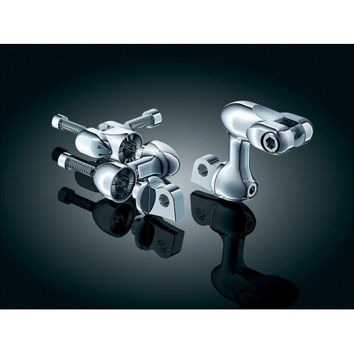 PartzBiz HD: 4413247-Kuryakyn Chrome 2" Adjustable Lockable Offset Male Mount Foot Pegs Mounts (pr) | 4556