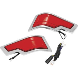 PartzBiz HD KA2954 - Kuryakyn 2954 Chrome Red LED Tour Pak Taillight Lights Harley Touring 14-up | 2954 PartzBiz HD KA2954 - Kuryakyn 2954 Chrome Red LED Tour Pak Taillight Lights Harley Touring 14-up | 2954