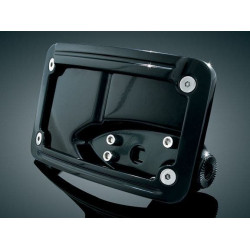 PartzBiz HD KA3125 - Kuryakyn 3125 Glossy Black Curved Horizontal Side Mount License Plate Frame PartzBiz HD KA3125 - Kuryakyn 3125 Glossy Black Curved Horizontal Side Mount License Plate Frame