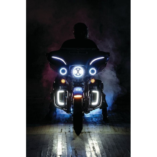 PartzBiz HD: 4413096-Kuryakyn 5063 Chrome Tracer LED Lower Fairing Lower Grills Lights Harley FLH/T 14-20 PartzBiz HD: 4413096-Kuryakyn 5063 Chrome Tracer LED Lower Fairing Lower Grills Lights Harley FLH/T 14-20