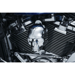 PartzBiz HD KA5730 - Kuryakyn 5730 Chrome 3D Skull Horn สำหรับ Harley Waterfall Horn 17-18