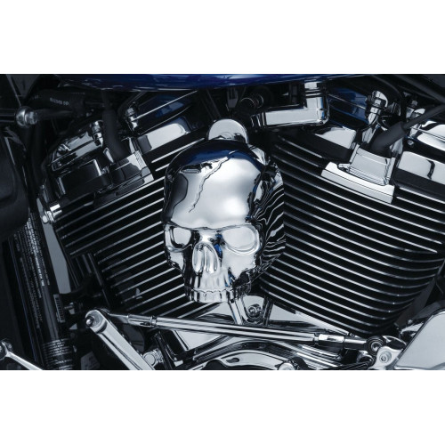 PartzBiz HD: 4413026-Kuryakyn 5730 Chrome 3D Skull Horn Cover for Harley Waterfall Horn 17-18 PartzBiz HD: 4413026-Kuryakyn 5730 Chrome 3D Skull Horn Cover for Harley Waterfall Horn 17-18