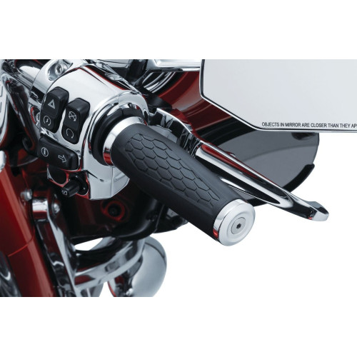 PartzBiz HD: 4412961-Kuryakyn 5922 Chrome 1" Hex Grips 08-19 Harley TBW Wire Throttle | 5922