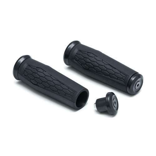 PartzBiz HD: 4412966-Kuryakyn 5929 Satin Black Universal Hex Grips 7/8" Diameter Open Ends Metric 06302367 0630-2367 PartzBiz HD: 4412966-Kuryakyn 5929 Satin Black Universal Hex Grips 7/8" Diameter Open Ends Metric 06302367 0630-2367