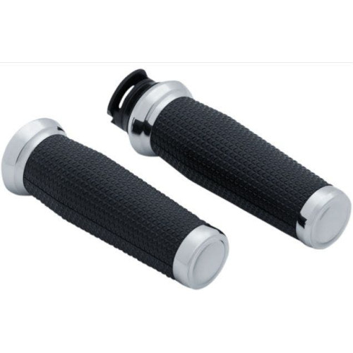 PartzBiz HD: 4412967-Kuryakyn 5938 Chrome Thresher Textured Handlebar Grips 15-19 Indian Scout sixty bobber rubber control grip upgrade 0630-2541 06302541 415296 PartzBiz HD: 4412967-Kuryakyn 5938 Chrome Thresher Textured Handlebar Grips 15-19 Indian Scout sixty bobber rubber control grip upgrade 0630-2541 06302541 415296