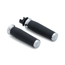 PartzBiz HD KA5944 - Kuryakyn 5944 Chrome Thresher Grips 14-17 หัวหน้าอินเดีย 485042 0630-2315 06302315