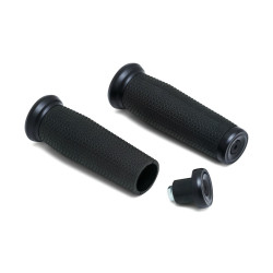 PartzBiz HD KA5949 - Kuryakyn 5949 ซาตินสีดำ 1” มือจับปลายเปิด Thresher Universal Fit 0630-2407 06302407 481870