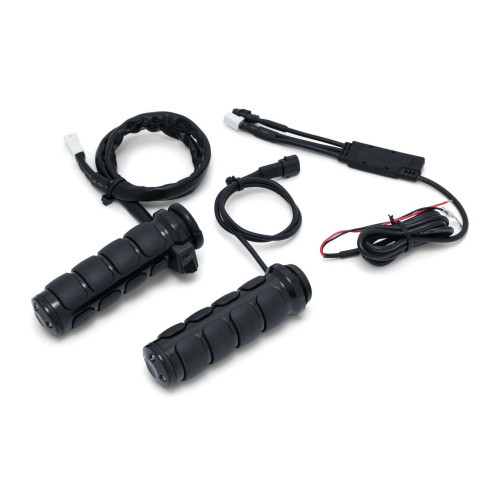 PartzBiz HD: 4412954-Kuryakyn 6472 Black Heated ISO Handlebar Grips E-Throttle Harley w/ TBW 08-20 PartzBiz HD: 4412954-Kuryakyn 6472 Black Heated ISO Handlebar Grips E-Throttle Harley w/ TBW 08-20
