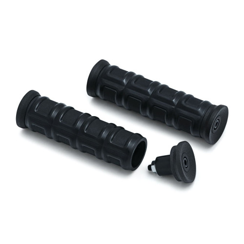 PartzBiz HD: 4412910-Kuryakyn 6677 Black Dillinger Grips EPDM Aluminum Universal 1" Handlebars Fit 484247 PartzBiz HD: 4412910-Kuryakyn 6677 Black Dillinger Grips EPDM Aluminum Universal 1" Handlebars Fit 484247