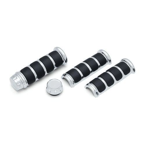 PartzBiz HD: 4412895-Kuryakyn 6780 ISO Handlebars Grips Chrome Harley w/ Heated Grips FLHT/R 08-20 PartzBiz HD: 4412895-Kuryakyn 6780 ISO Handlebars Grips Chrome Harley w/ Heated Grips FLHT/R 08-20