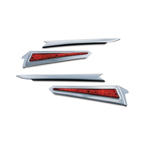 PartzBiz HD: 4412866-Kuryakyn 7170 Chrome Saddlebag Extensions Plug N Play Victory Cross Magnum 10-17 comfort best for controls leverage shorty audio dash batwing fairing LED dragger