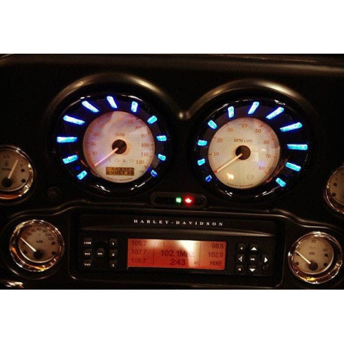 PartzBiz HD: 4412869-Purchase Kuryakyn Black Led Speedo-Tach Bezels From Your Aftermarket Superstore Eastern Performance Cycles