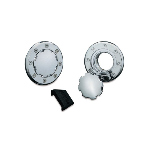 PartzBiz HD: 4412875-Kuryakyn 7434 Chrome Flush Mount Gas Cap Screw Type Tanks 82-20