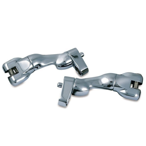 PartzBiz HD: 4412842-Kuryakyn 7504 Chrome Adjustable Passenger Peg Mounts Harley & Indian 93-Up