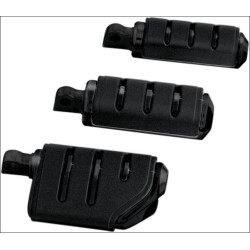 PartzBiz HD KA7560 - Kuryakyn 7560 Gloss Black Trident Small ISO-Pegs w/ Male Mount Adapters for Harley