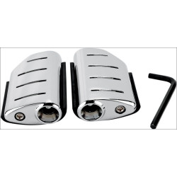 PartzBiz HD KA7597 - Kuryakyn 7597 Chrome Trident Dually ISO-หมุด โดยไม่มีอะแดปเตอร์ Universal Fitment