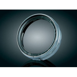 PartzBiz HD KA7749 - Kuryakyn 7749 Chrome L.E.D. Halo Headlight Trim Ring Bezel Harley FXS XL 5 3/4"