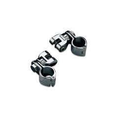 PartzBiz HD KA7944 - Kuryakyn 7944 Chrome Peg Mounts พร้อม 1-1/4” Magnum Quick Clamps และ Clevis Harley