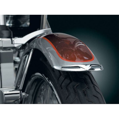 PartzBiz HD: 4412777-Kuryakyn 9012 Chrome Narrow Glide Front Fender Tip XL Dyna Softail