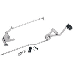 PartzBiz HD KA9064 - Kuryakyn 9064 Chrome ขยายการควบคุมไปข้างหน้าแบบยาว Harley Dyna 91-17