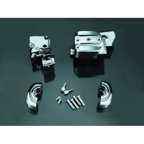 PartzBiz HD: 4412786-Kuryakyn 9119 Chrome Brake & Clutch Control Dress-Up Kit Harley Dual Disc | 96-07