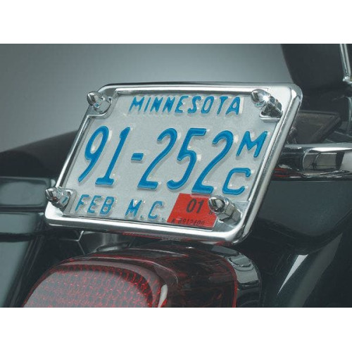 PartzBiz HD: 4412787-Kuryakyn 9166 Chrome License Frame w/ Back Plate Set 4 x 7 Harley & Metric PartzBiz HD: 4412787-Kuryakyn 9166 Chrome License Frame w/ Back Plate Set 4 x 7 Harley & Metric