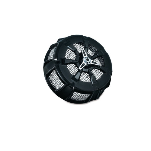 PartzBiz HD: 4412752-Kuryakyn 9438 Gloss Black Alley Cat Air Cleaner Cover Harley Touring Dyna Softail | 9438 PartzBiz HD: 4412752-Kuryakyn 9438 Gloss Black Alley Cat Air Cleaner Cover Harley Touring Dyna Softail | 9438
