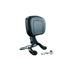 PartzBiz HD KA1661 - Kuryakyn Black and Chrome Multi-Purpose Driver & Passenger Backrest (ea) | 1661 PartzBiz HD KA1661 - Kuryakyn Black and Chrome Multi-Purpose Driver & Passenger Backrest (ea) | 1661