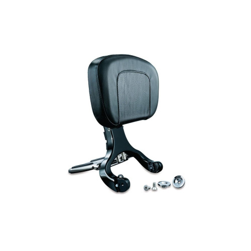 PartzBiz HD: 4412717-Kuryakyn Black and Chrome Multi-Purpose Driver & Passenger Backrest (ea) | 1661 PartzBiz HD: 4412717-Kuryakyn Black and Chrome Multi-Purpose Driver & Passenger Backrest (ea) | 1661