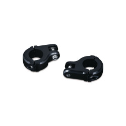 PartzBiz HD KA7616 - Kuryakyn Black Brute Engine Guard 1-1/4” Highway Peg Mounts สำหรับ Harley หรือ Metric 7616