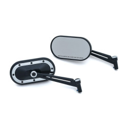 PartzBiz HD KA1766 - Kuryakyn Black & Chrome 6 ” กระจกอุตสาหกรรมหนักสำหรับ Harley Victory Metric 1766 PartzBiz HD KA1766 - Kuryakyn Black & Chrome 6 ” กระจกอุตสาหกรรมหนักสำหรับ Harley Victory Metric 1766