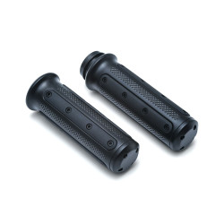 PartzBiz HD KA6121 - Kuryakyn Black Heavy Industries Hand Grips Harley w/ Cable Throttle 6121 PartzBiz HD KA6121 - Kuryakyn Black Heavy Industries Hand Grips Harley w/ Cable Throttle 6121