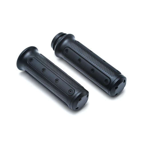 PartzBiz HD: 4412671-Kuryakyn Black Heavy Industries Hand Grips Harley w/ Cable Throttle 6121 PartzBiz HD: 4412671-Kuryakyn Black Heavy Industries Hand Grips Harley w/ Cable Throttle 6121