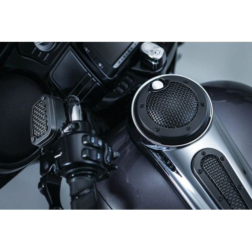 PartzBiz HD: 4412647-Kuryakyn Black Mesh Grill Fuel Gas Door Cover for Harley Touring 08-17 Exc CVO | 6983 PartzBiz HD: 4412647-Kuryakyn Black Mesh Grill Fuel Gas Door Cover for Harley Touring 08-17 Exc CVO | 6983