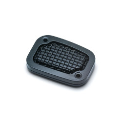 PartzBiz HD KA6533 - Kuryakyn ฝาครอบกระบอกสูบไฮดรอลิกตาข่ายสีดำ Kuryakyn สำหรับ Harley FLH 14-16 | 6533