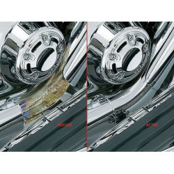 PartzBiz HD KA9196 - Kuryakyn Chrome Bridge the Gap Heat Shield Cover Harley Touring 93-08 Head Pipe | 9196 PartzBiz HD KA9196 - Kuryakyn Chrome Bridge the Gap Heat Shield Cover Harley Touring 93-08 Head Pipe | 9196